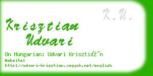 krisztian udvari business card